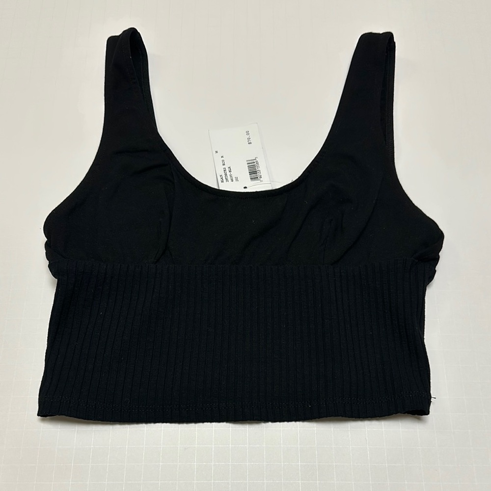 Black Ribbed Crop Top NEVER WORN